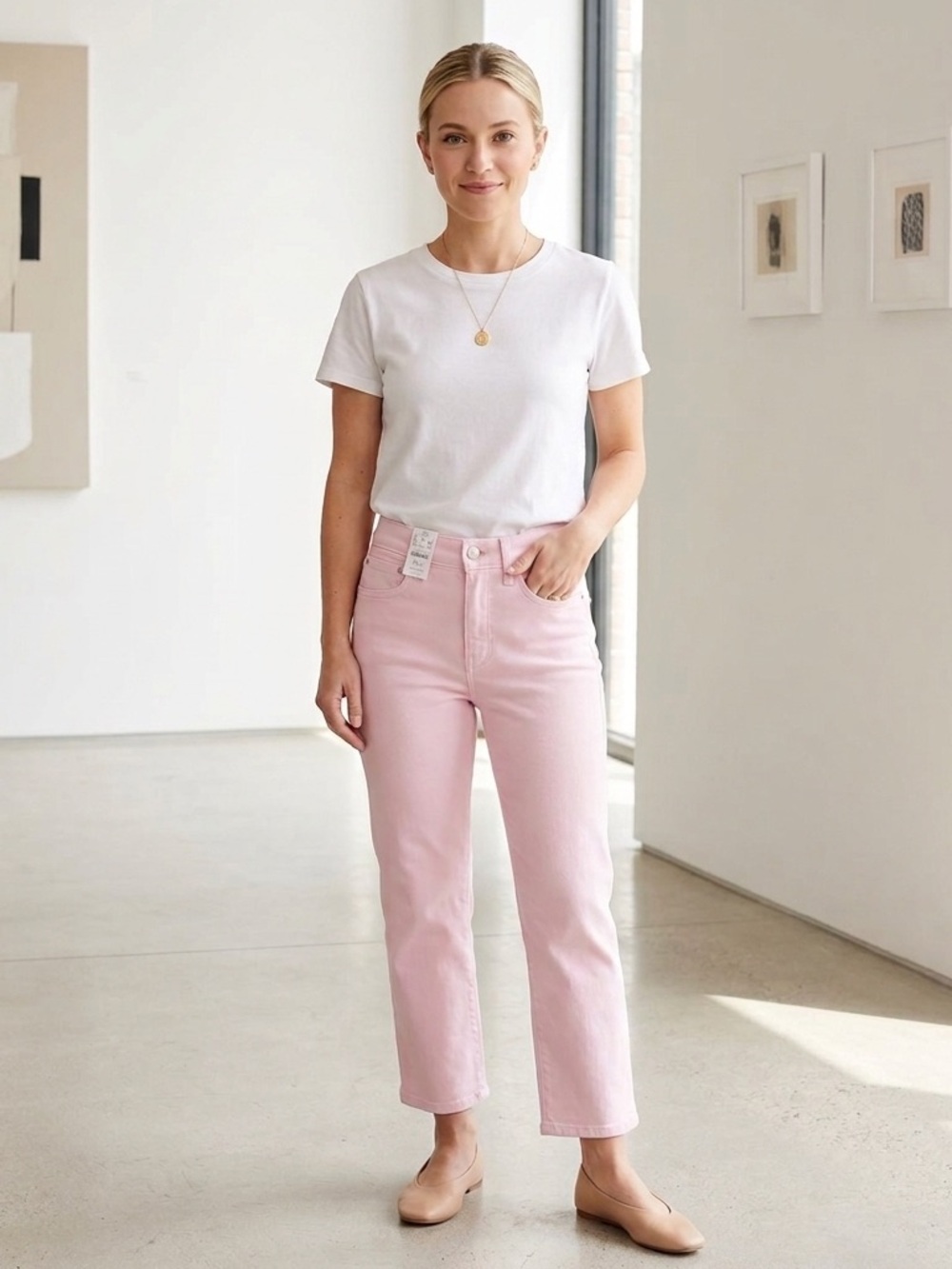 J.Crew Essential Straight Garment Dyed Denim Crop Pink NWT 26P JCrewj